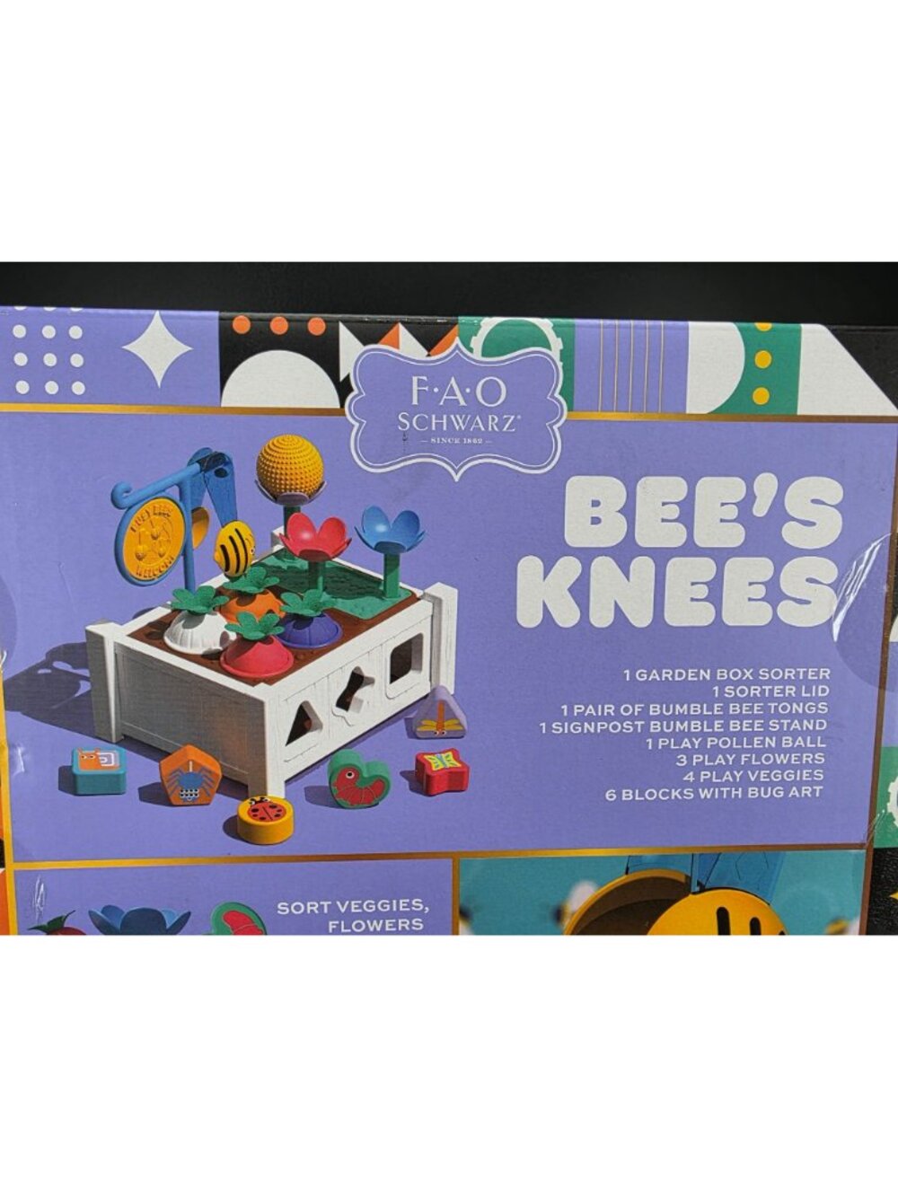 FAO Schwarz Bumble Bee Garden Sort & Match Set 18 Piece Educational Toy Ages 18M - Picture 7 of 11
